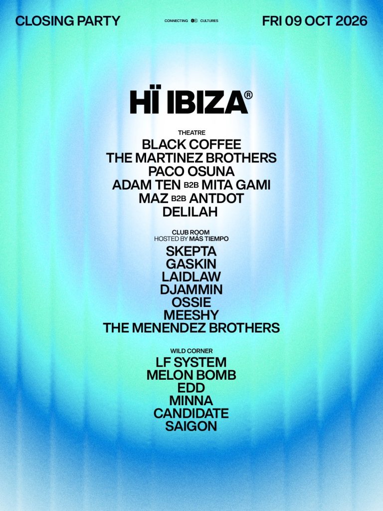 Hï Ibiza revela la fecha de su cita de cierre y confirma su Closing Party para el 9 de octubre