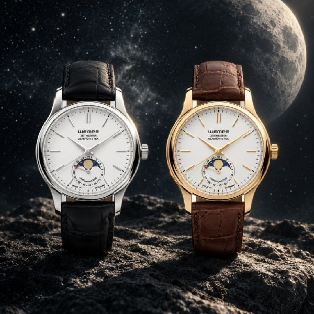 El clásico reloj con fase lunar de Wempe Glashütte